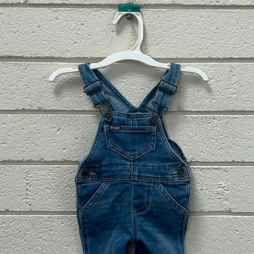 Wrangler Baby Blue Denim Overalls size 0-3 months